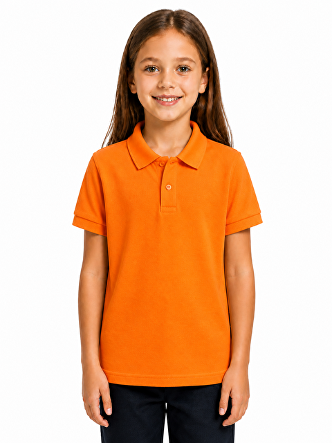 ajn Kids Polo Yaka Basic Kısa Kollu Unisex Çocuk Tişört
