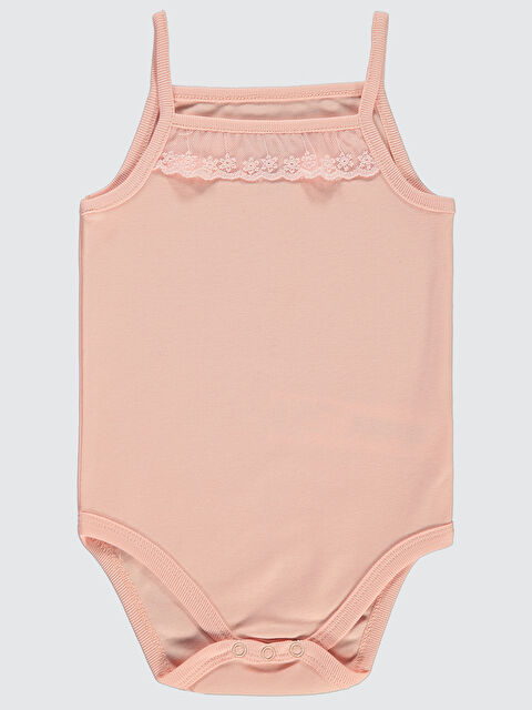 Civil Baby Kız Bebek Çıtçıtlı Badi 2-3 Yaş Pudra - S000331802-7152