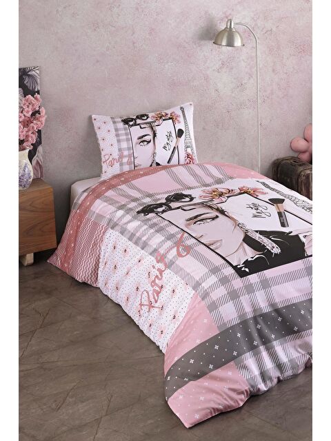 Varol %100 Pamuk Saten Genç Nevresim Takımı - Paris - S000383107-23173