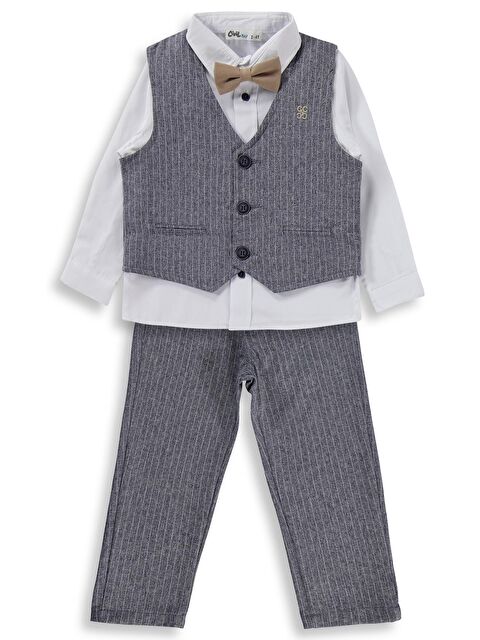 Civil Boys Yelekli 3'lü 2-5 Yaş Takım - Lacivert