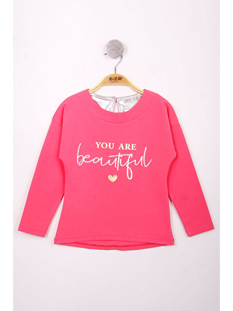 Toontoykids Kız Çocuk Yazı Varaklı T-Shirt