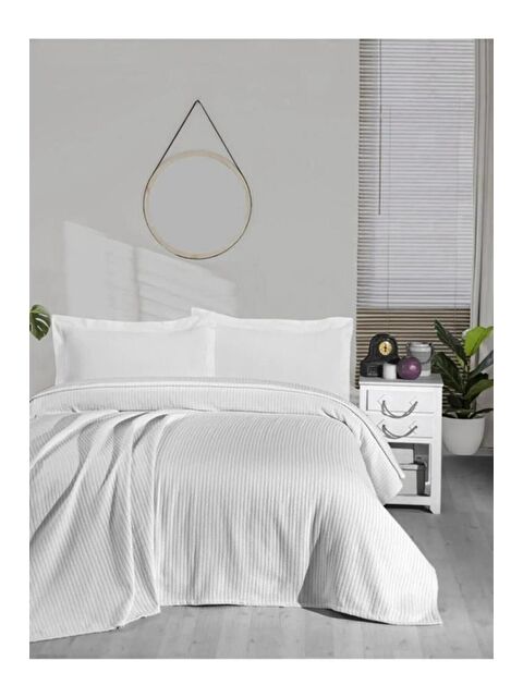 Mulberry Örgü Pike Tek Kişilik %100 Pamuk Yumuşak Dokulu 170x230