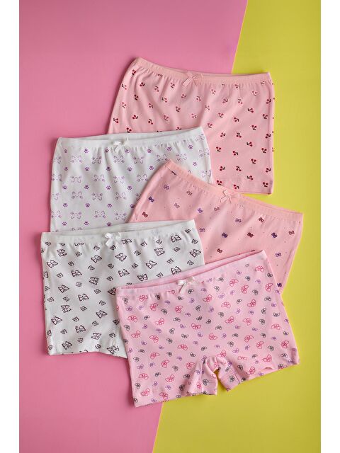 Katia And Bony Kız Çocuk 5 Li Paket Kelebek Desenli Boxer Çok Renkli - S000388883-23173