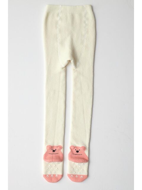 Katia And Bony Bebek Ayıcık Desenli Külotlu Çorap Ekru-Pembe - S000388884-37577