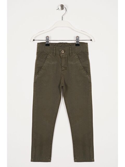 Zepkids Slim Fit Haki Renk Erkek Çocuk Gabardin Pantolon - S000356687-18547
