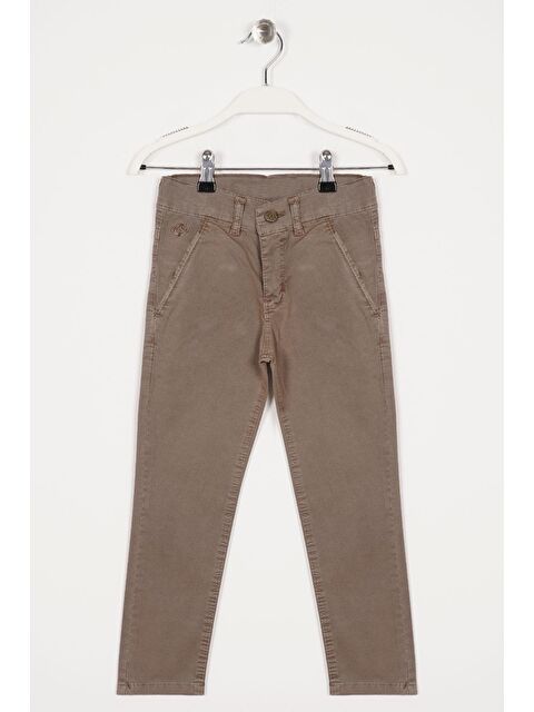 Zepkids Slim Fit Toprak Renk Erkek Çocuk Gabardin Pantolon - S000356687-14742