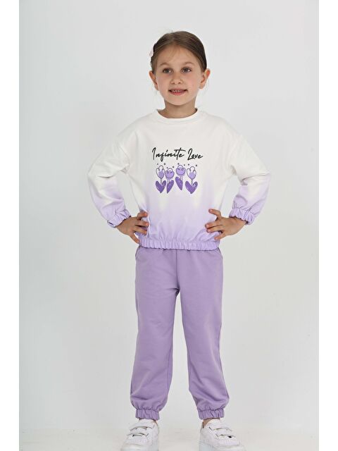 Toontoykids Kız Çocuk Tram Geçişli Çiçek Baskılı Eşofman Takım - S000414146-19999