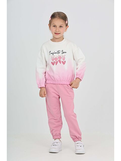 Toontoykids Kız Çocuk Tram Geçişli Çiçek Baskılı Eşofman Takım - S000414146-20028