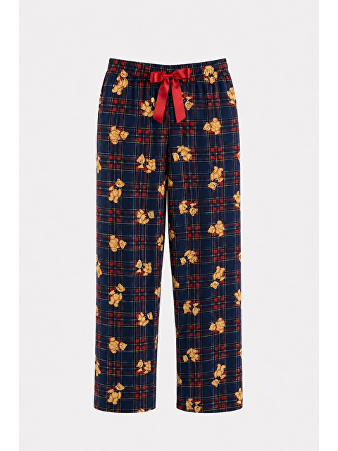 Formo Kadın Desenli Viskon Düz Paça Pijama Altı