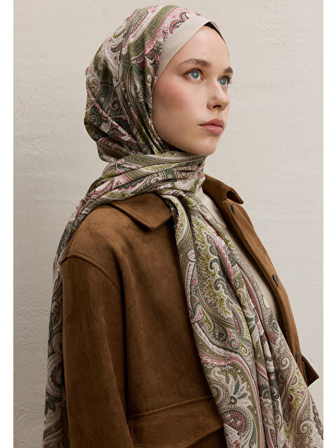 Fresh Scarfs Ember Desen Şal Bej - S000420289-19928
