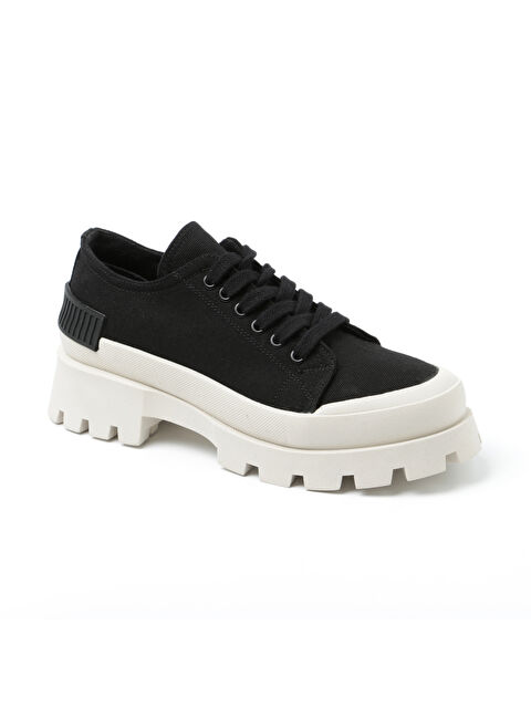 John May Kadın Sneaker ( Günlük) RD-4387 KETEN SİYAH - S000509185-19351