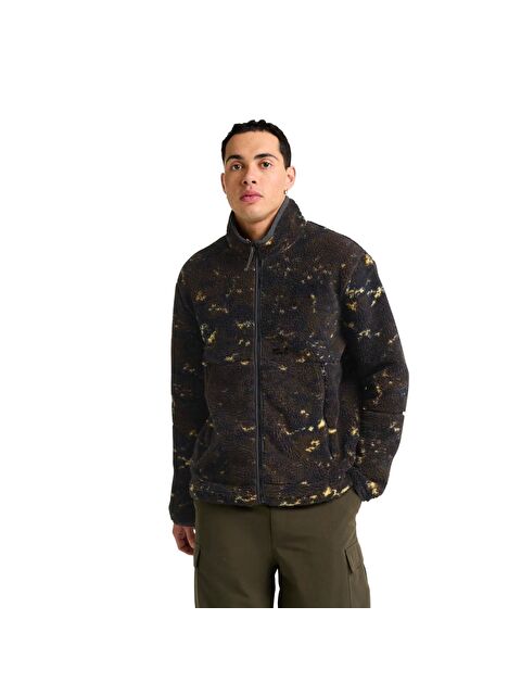 Jack Wolfskin Stone Lite Aop Erkek Siyah Outdoor Fermuarlı Sweatshirt - S000489945-19351