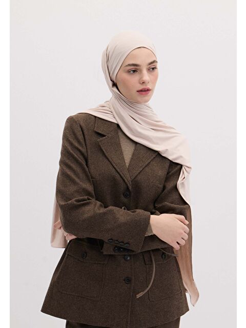 Fresh Scarfs Bambu Penye Şal Pudra - S000420294-7152