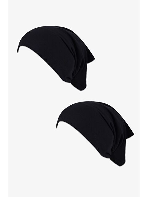 Koza İç Giyim Kadın 2 li Elastanlı Dikişsiz Siyah Tesettür Bone - S000281744-19351