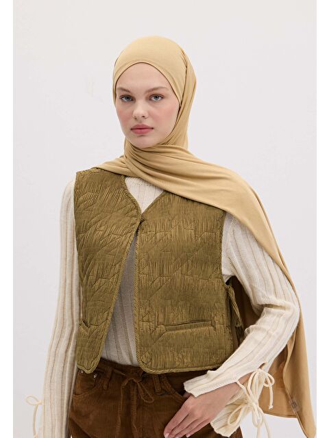 Fresh Scarfs Bambu Penye Şal Sahra - S000420294-9647