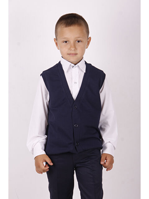 Toontoykids Erkek Çocuk Düğmeli Okul Yelek