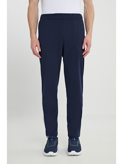 AC&Co / Altınyıldız Classics Erkek Lacivert Pamuklu Standart Fit Normal Kesim Beli Lastikli Cepli Pijama Altı