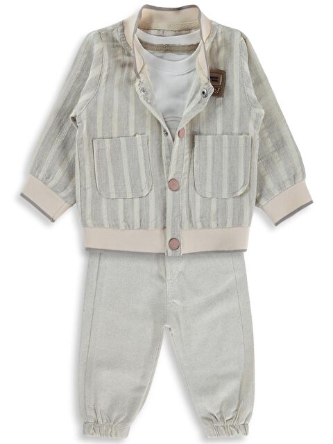 Concept Ceketli 3 Lü 6-18 Ay Takım - Bej