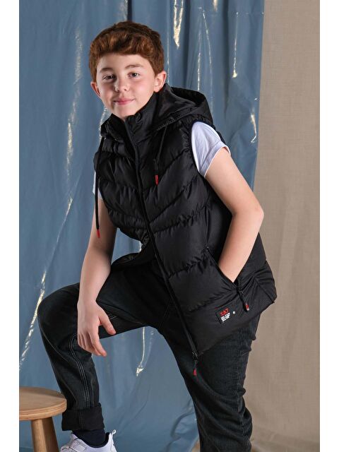 Pina Kids Erkek Çocuk Çıkarılabilir Kapüşonlu Şişme Yelek 2063Y - S000142437-33408