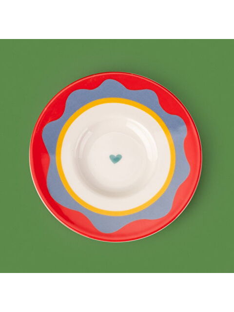 Evidea Kitchen Granny Çay Tabağı - Kırmızı / Yeşil - 13 cm - S000370344-37469
