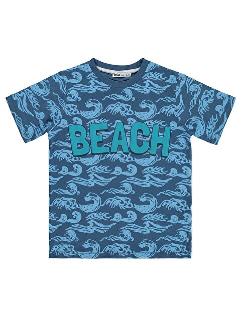 Civil Boys Beach Baskılı 6-9 Yaş Tişört - Yeşil