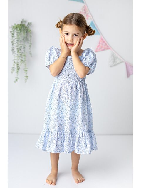 ZEYLAND Kız Çocuk Desenli Dokuma Midi Elbise - S000315090-20063