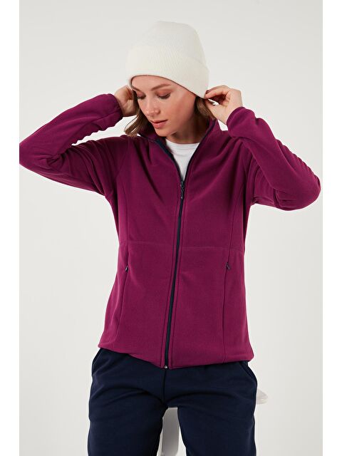 Lela Slim Fit Fermuarlı Polar Kadın Fermuarlı Sweatshırt - S000243076-20042