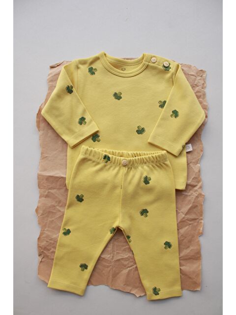 Oh La La Koala For Little Ones Brokoli Baskılı Bebek Alt Üst Takım - S000458533-5437