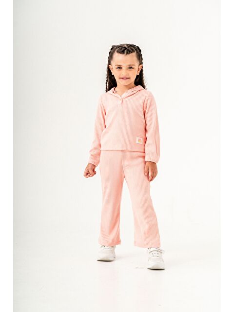 Magu Kız Çocuk Pamuklu  Kapüşonlu Ribana Sweat Ve Tayt Takım - S000424594-20024