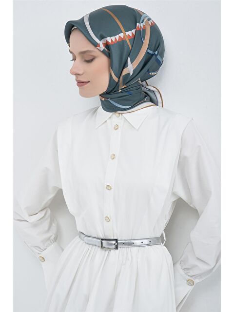 ARMİNE Saf İpek Twill Eşarp 9517D 81 - S000505013-20019