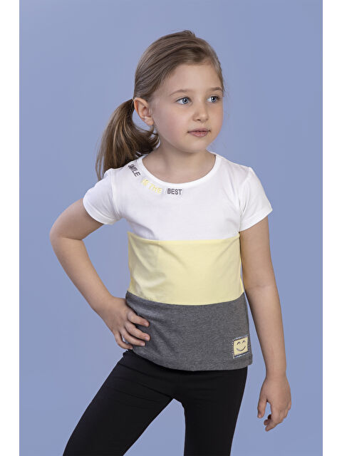 Toontoykids Kız Çocuk Garnili Nakış Detaylı Tişört