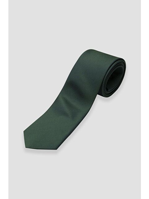 ABBATE Kravat 8 Cm Mikrofiber Polyester Haki Erkek Desenli Kravat - S000451159-18547