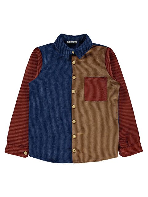 Civil Boys Çift Taraflı Tek Cepli 10-13 Yaş Gömlek - Mavi 13-14 Yaş - S000496923-23093