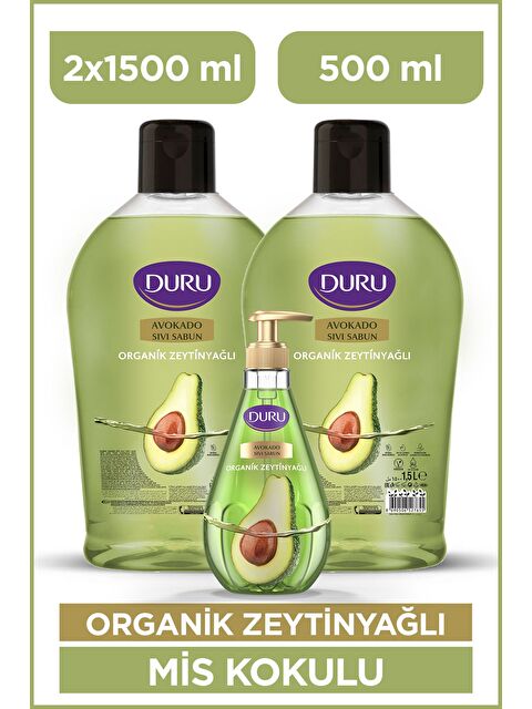 Duru Organik Zeytinyağlı Sıvı Sabun Avokado 1,5 1,5 500ml - S000334377-37200