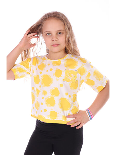 Toontoykids Kız Çocuk Im Fıne Nakışlı Batik Tişört