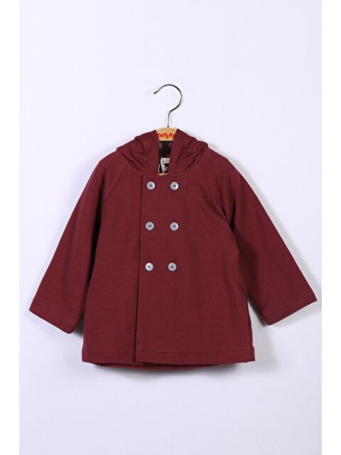 MİNİNİO Erkek Çocuk Kapüşonlu Dokuma Bordo Ceket (2-7Yaş) - S000362852-19951