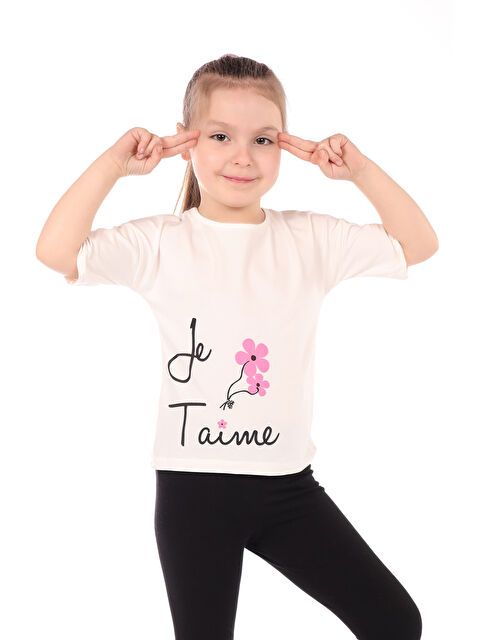 Toontoykids Kız Bebek Le Taime Baskılı Tişört