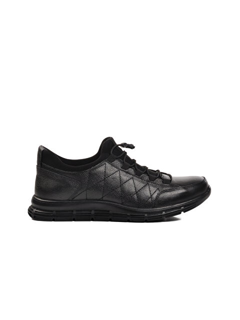 Ayakmod Siyah Hakiki Deri Erkek  Sneaker Ayakkabı 103 - S000271565-19351