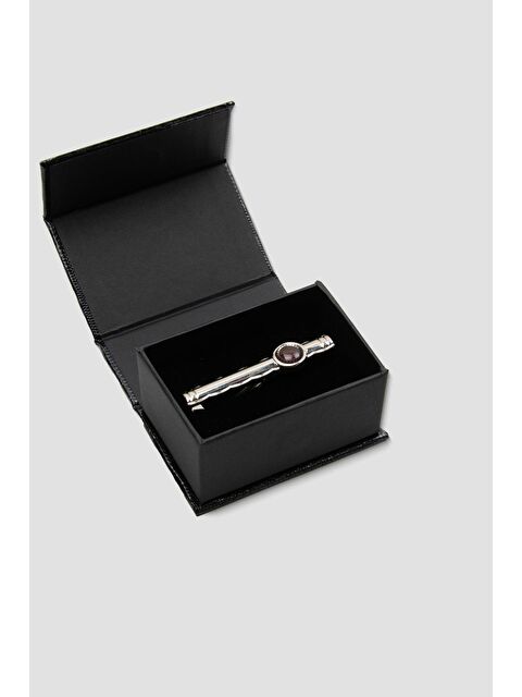 ABBATE 98002 Silver Kahverengi Erkek Kravat İğnesi - S000451182-19413