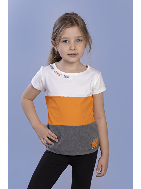 Toontoykids Kız Çocuk Garnili Nakış Detaylı Tişört