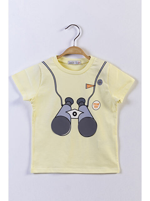 Toontoykids Erkek Çocuk Reflektör Detaylı Dürbün Baskılı Tişört - S000417903-20072