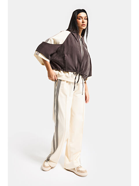 It's Basic Kadın Kahve Bej s6-105 Alt Üst 2'li Kombin Tasarım Takım - S000506757-19928