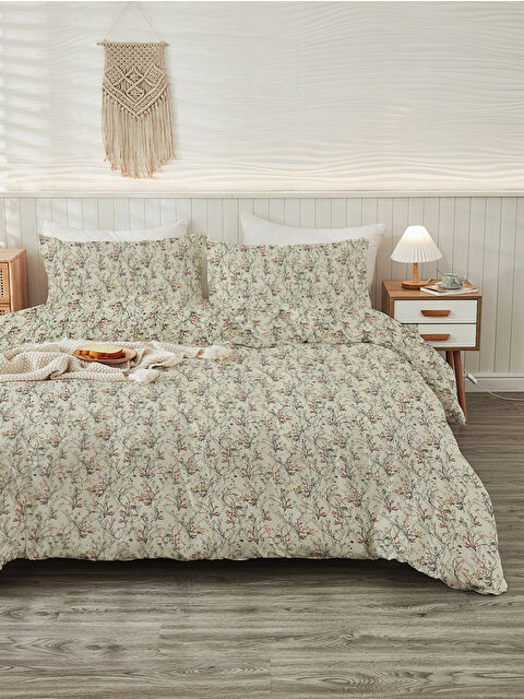 Evmila Modern Desenli Baskılı Çift Kişilik 200x220 Cm 2 Adet 50x70cm Nevresim Takımı - S000285967-23173