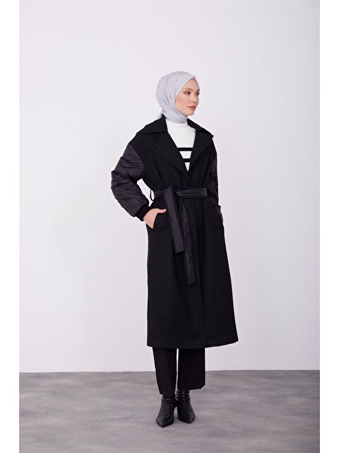 ARMİNE Bomber Kollu Kaban 23K7201 Siyah - S000354887-19351