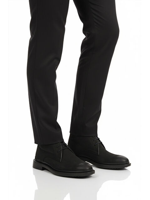 Ayakmod Siyah Bağcıklı Hakiki Deri Erkek Bot AG1188-1013 M - S000460923-19351