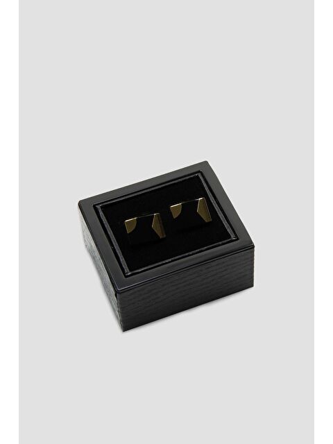 ABBATE 98514 Gold Siyah Erkek Kol Düğmesi - S000451503-19351