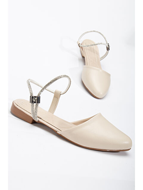 TONNY BLACK Kadın Bej Taş Halat Detaylı Babet - S000493897-19928