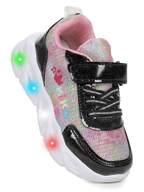 Kiko Kids Teno Cırtlı Işıklı Kız Bebek Spor Ayakkabı - S000392587-19351