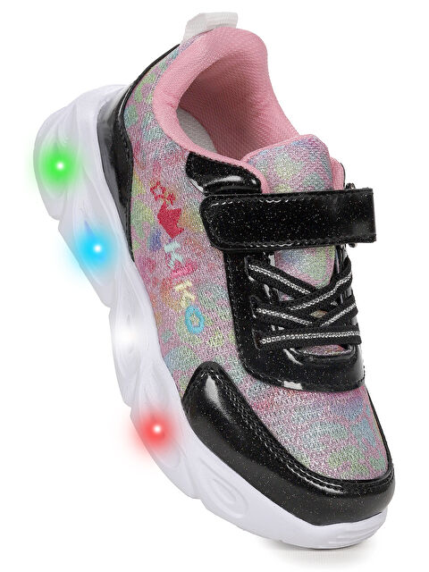 Kiko Kids Teno Cırtlı Işıklı Kız Çocuk Spor Ayakkabı - S000392589-19351