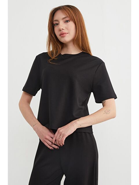 Fullamoda Basic Bisiklet Yaka Modal Tişört - S000463900-19351